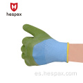 Hespax Protección infantil patio arrugado guantes de látex jardinería